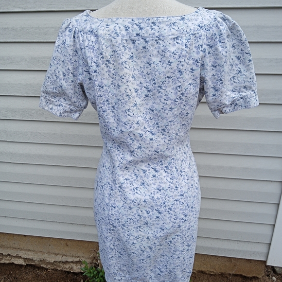 Ridiculously Adorable! 🪻Real Vintage Puff Sleeve, Button-up Denim Dress, M - Picture 6 of 9